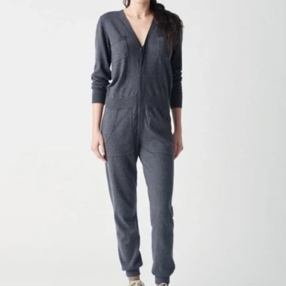 Faherty womens Mysa Gray long sleeve sweater jumpsuit S - Picture 1 of 14